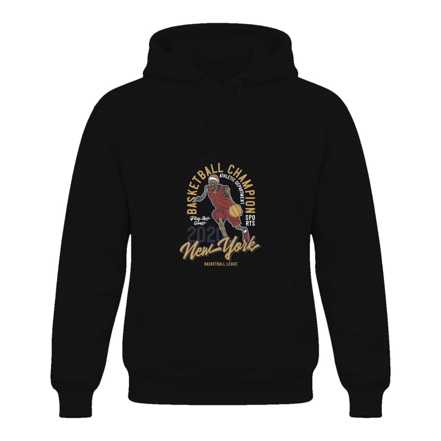 Hoodie — Basketball · Jeu collectif — Devant — Noir