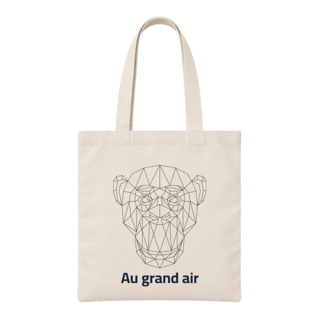 Tote bag — Singe · Lignes géométriques
