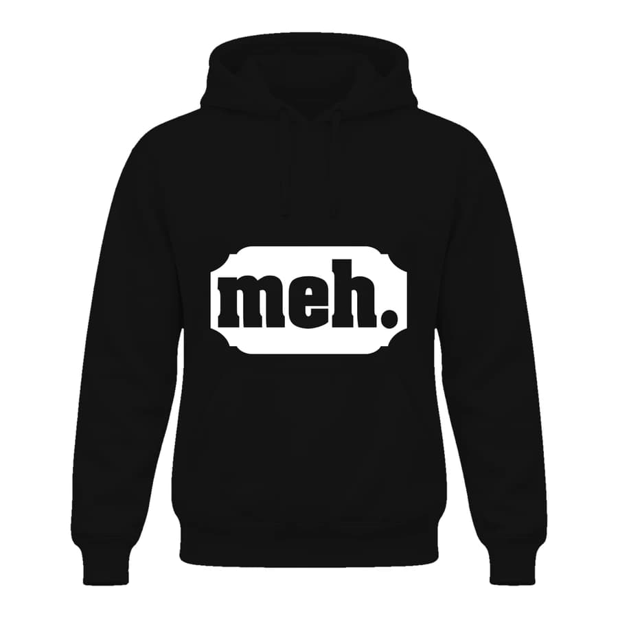 Hoodie — Meh — Devant — Noir