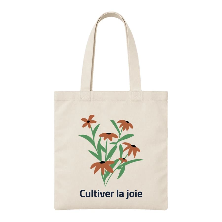 Tote bag — Bouquet · Fleurs sauvages — Devant — Naturel